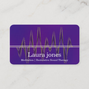 Sound Healing Sonic Wave Resonance Business Card