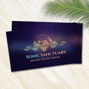Sound Healing Sonic Wave Resonance Business Card