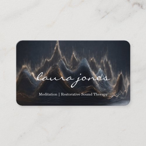 Sound Healing Sonic Wave Resonance Business Card