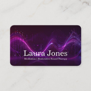 Sound Healing Sonic Wave Resonance Business Card