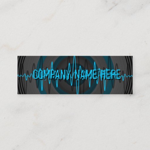 Customizable Sound Light Blue Dark business card skinny