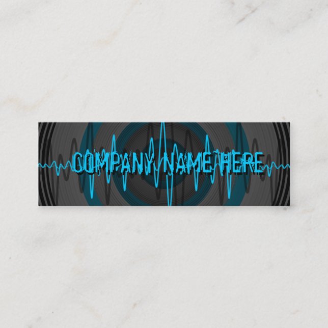 Sound Light Blue Dark business card skinny (Front)
