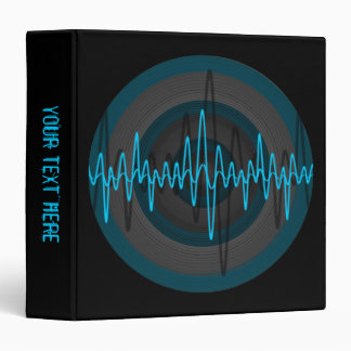 Sound Light Blue Dark Round 'Your Text' black Binder