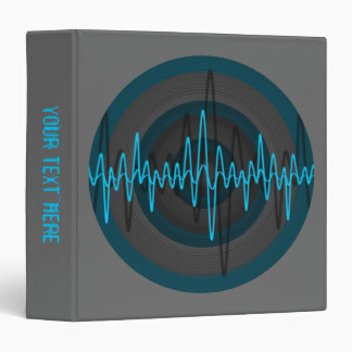 Sound Light Blue Dark Round 'Your Text' grey Binder
