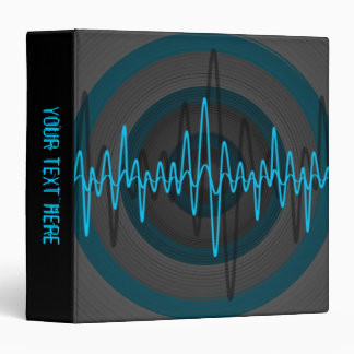 Sound Light Blue Dark 'Your Text' binder black