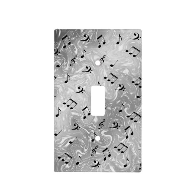 sound, metal, music, musical, sign, note, shape, light switch cover (Front)