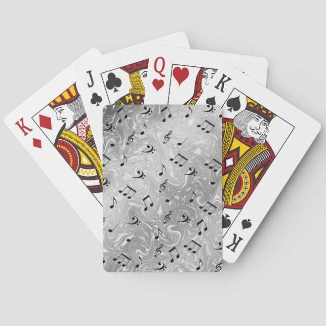 sound, metal, music, musical, sign, note, shape, poker cards (Back)