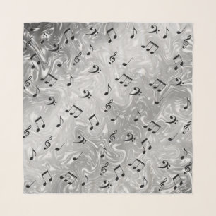 sound, metal, music, musical, sign, note, shape, scarf