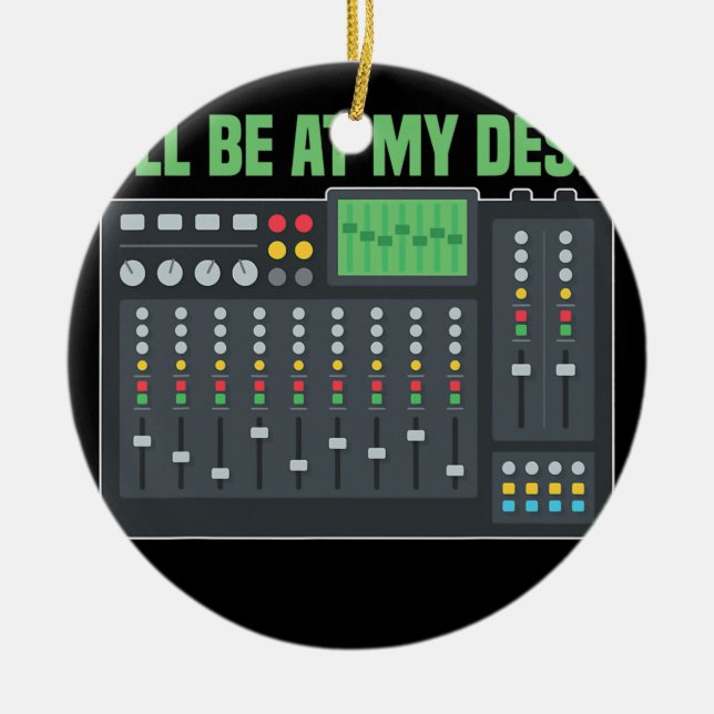 Sound Mixer Audio Engineer Mixing Board  Ceramic Ornament (Front)