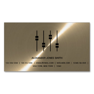 Sound Mixer Business Card Magnet