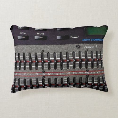 Sound Mixer Buttons Image Accent Pillow