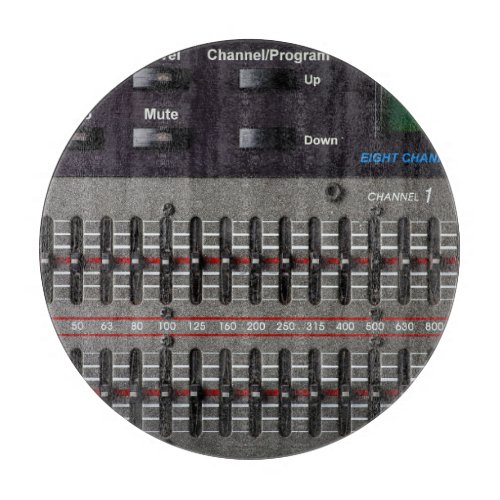 Sound Mixer Buttons Image Cutting Board