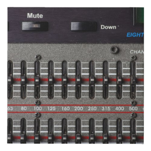 Sound Mixer Buttons Image Faux Canvas Print