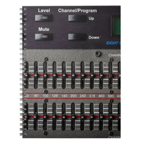 Sound Mixer Buttons Image Notebook