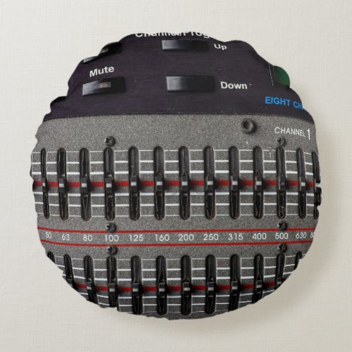 Sound Mixer Buttons Image Round Pillow