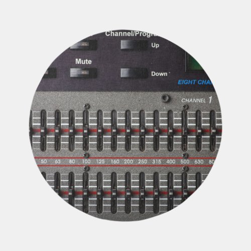 Sound Mixer Buttons Image Rug