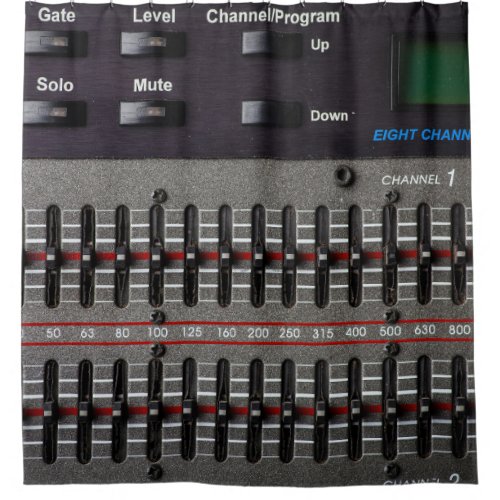 Sound Mixer Buttons Image Shower Curtain