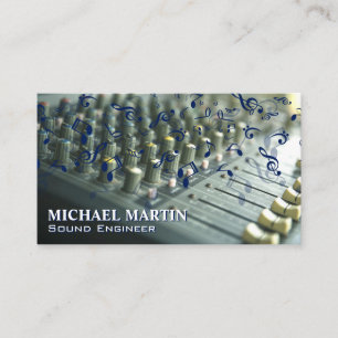Sound Mixer Musical Notes Business Card