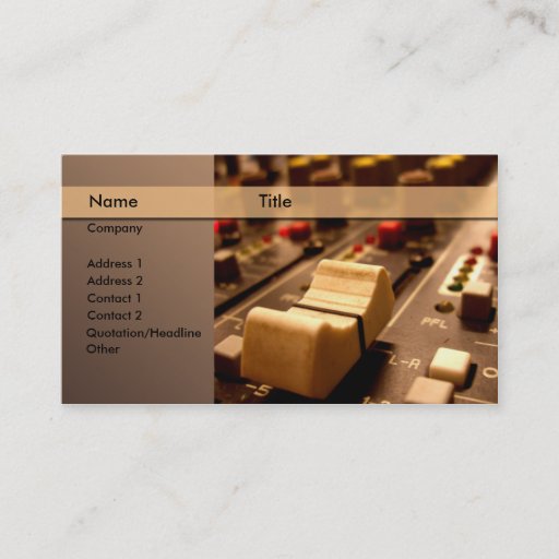 Customizable Sound  music  producer  mixer business card templates