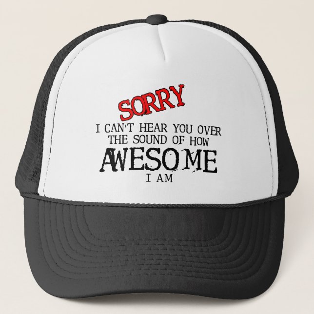 Sound of Awesome Funny Hat Cap Humor (Front)