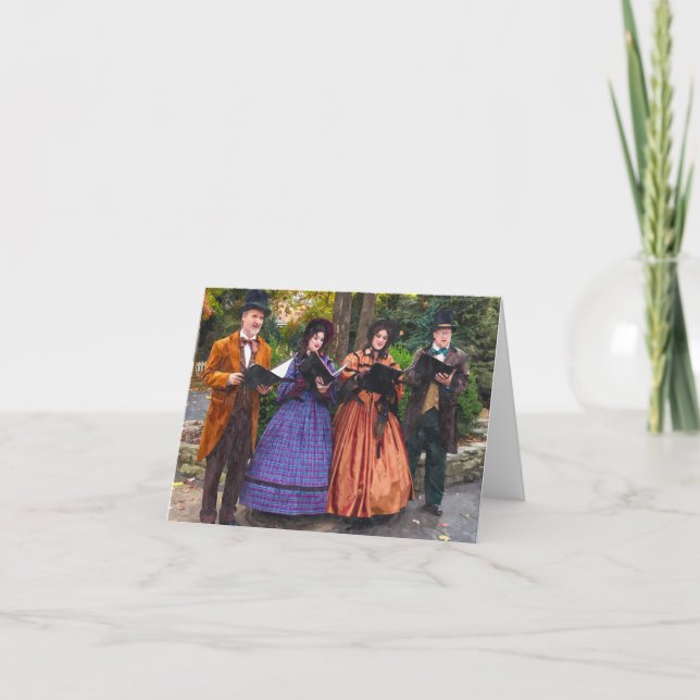 Sound Of Carolers Holiday Card (Front)