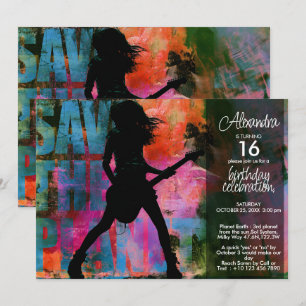 Sound of Change   Modern Urban Peace Art Invitation