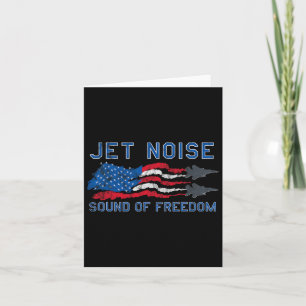 Sound Of Freedom Jet Noise American Us Flag  Card