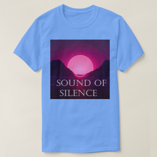 Sound of silence Vaporwave art digital art pink su T-Shirt (Design Front)