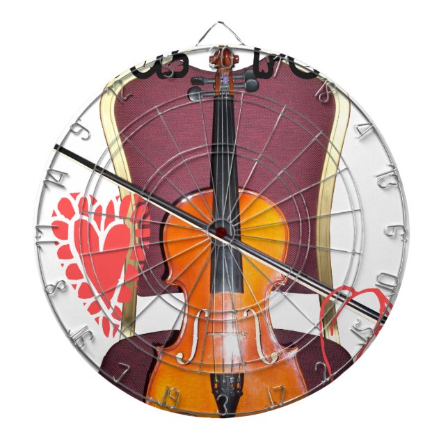 Sound of  v love hakuna matata valentine dartboard with darts (Front)