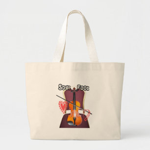 Sound of v love hakuna matata valentine large tote bag