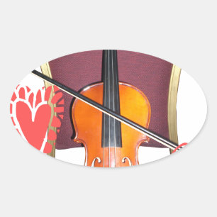 Sound of  v love hakuna matata valentine oval sticker