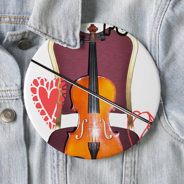 Sound of  v love hakuna matata valentine pinback button (In Situ)