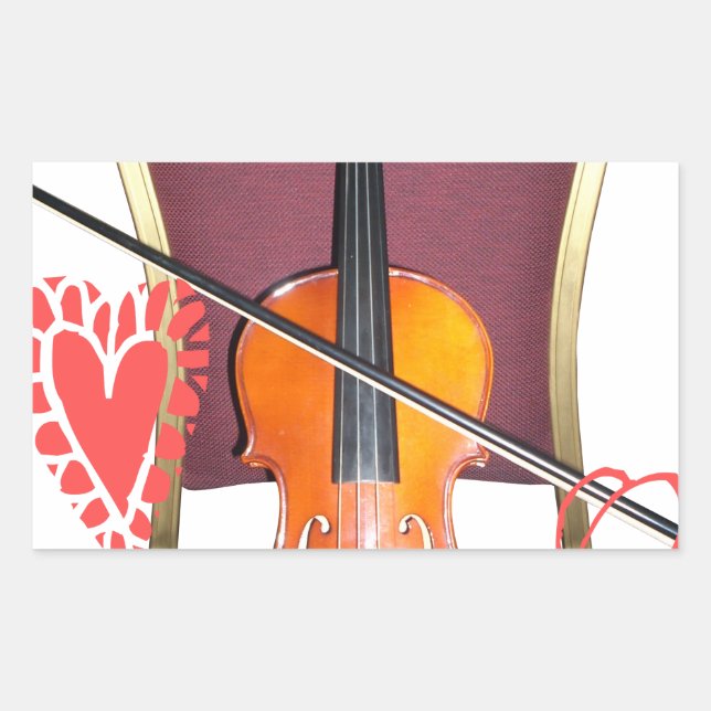 Sound of  v love hakuna matata valentine rectangular sticker (Front)
