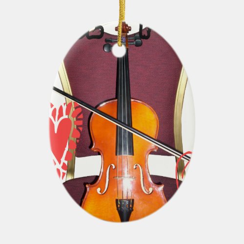 Sound of Violin  love hakuna matata valentine Ceramic Ornament