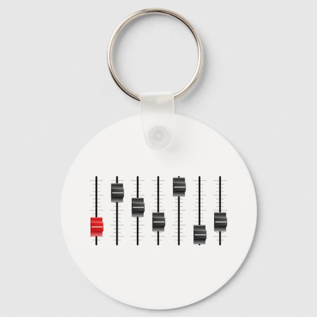 Sound or video control board Sliders or faders Keychain (Front)