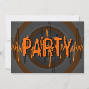 Sound Orange Dark 'PARTY' invitation