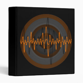 Sound Orange Dark Round ring binder black