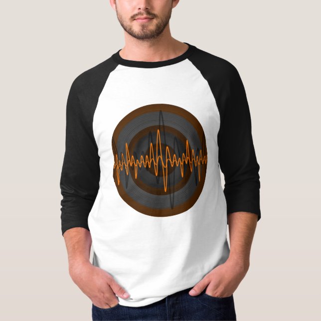 Sound Orange Dark Round t-shirt 3/4 sleeve raglan (Front)