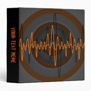 Sound Orange Dark 'Your Text' binder black