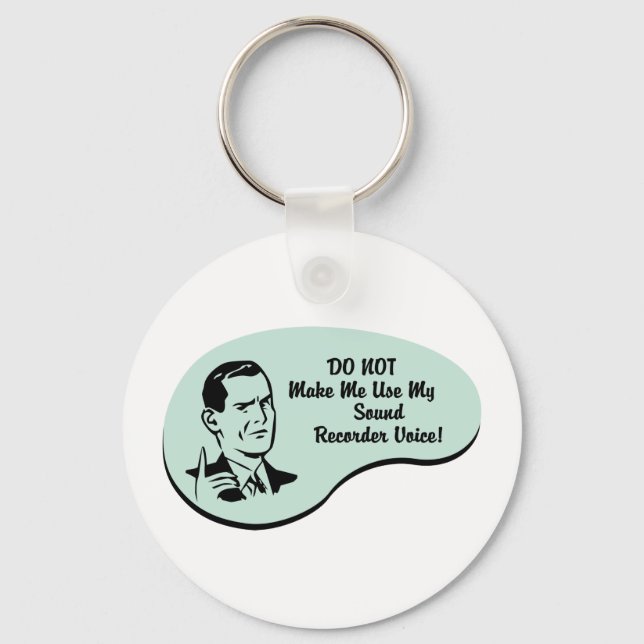 Sound Recorder Voice Keychain (Front)