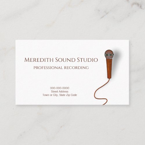 Sound Recording Studio Business Card