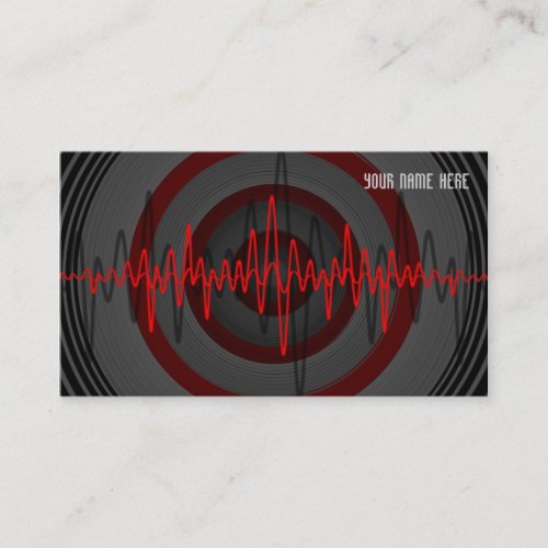 Sound Red Dark business card template
