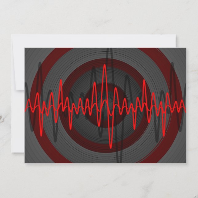 Sound Red Dark invitation (Front)
