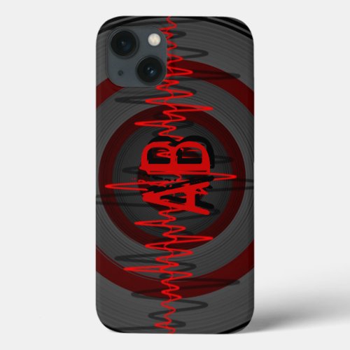 Sound Red Dark monogram iPhone case case