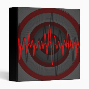 Sound Red Dark ring binder black