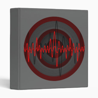 Sound Red Dark Round binder grey