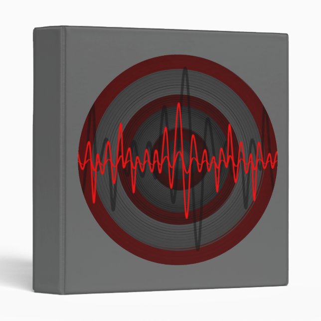 Sound Red Dark Round binder grey (Front/Spine)