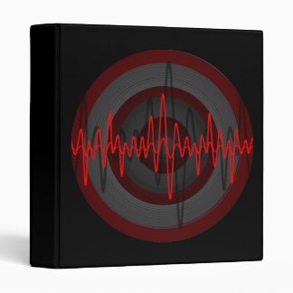 Sound Red Dark Round ring binder black