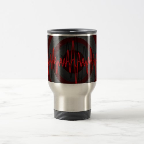 Sound Red Dark travel commuter mug