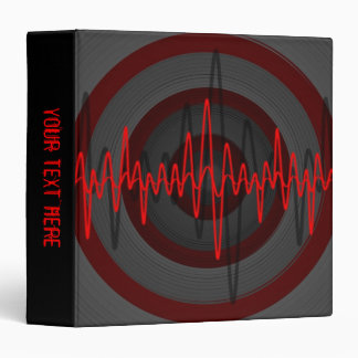 Sound Red Dark 'Your Text' binder black